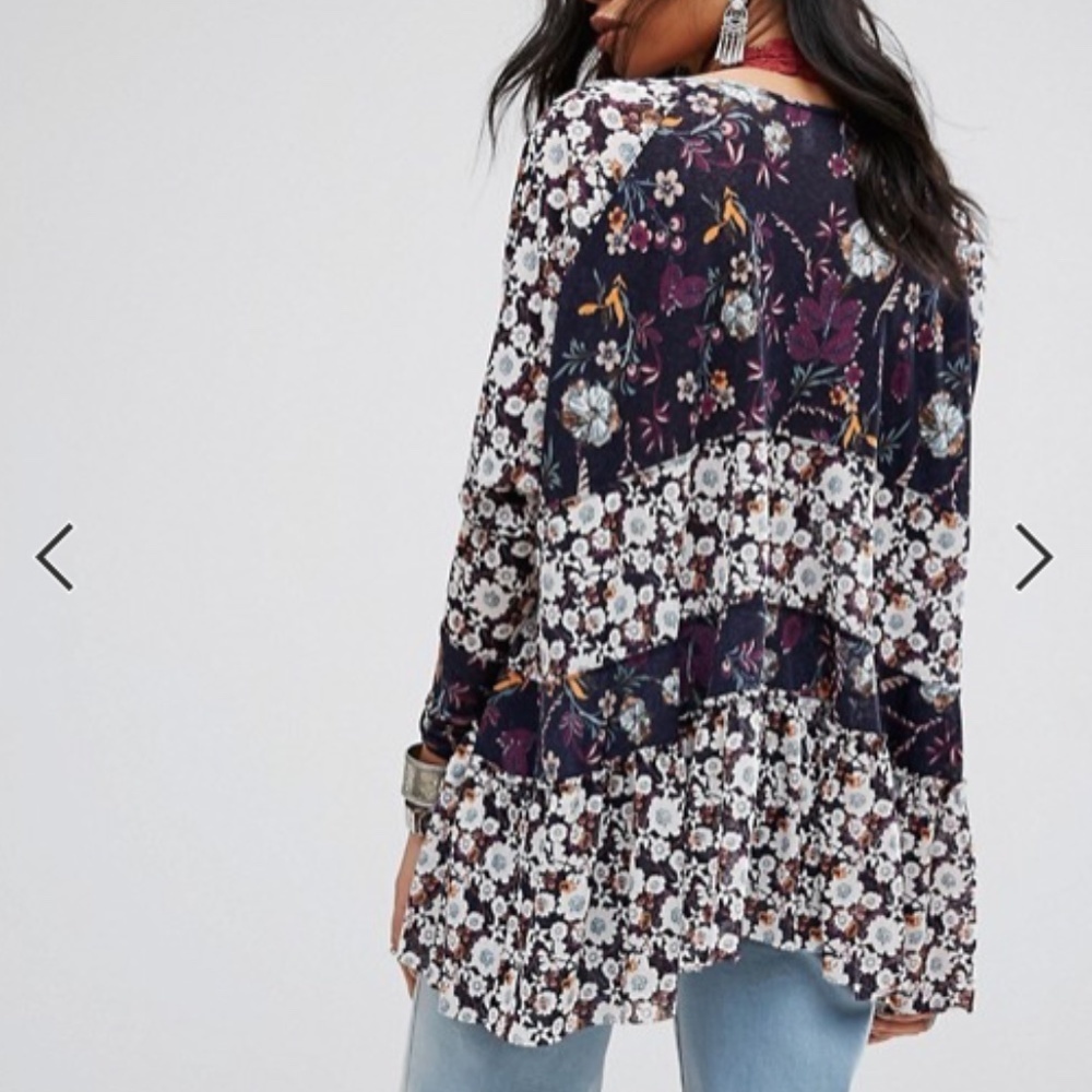 Free People floral top, women’s size small - Picture 3 of 8